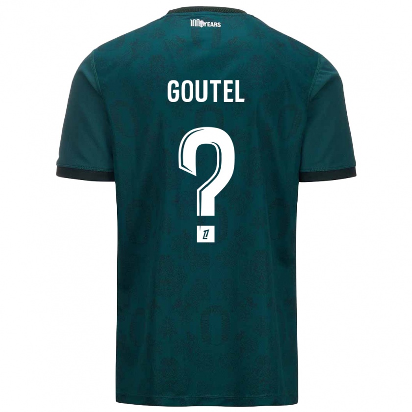 Kandiny Niño Camiseta Farid Goutel #0 Verde Oscuro 2ª Equipación 2024/25 La Camisa