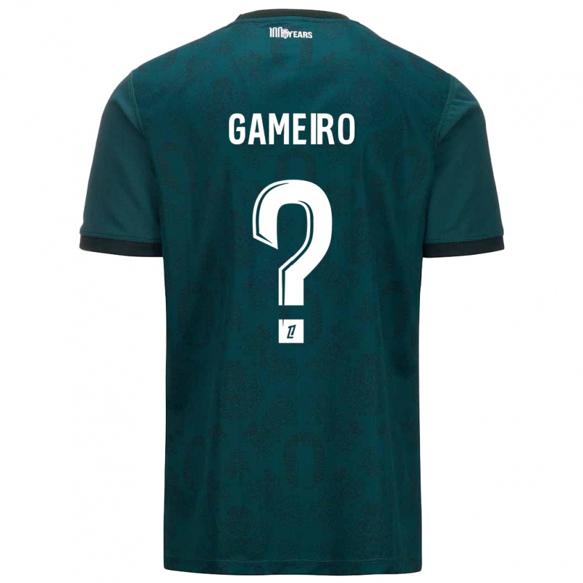 Kandiny Niño Camiseta Benoît Gameiro #0 Verde Oscuro 2ª Equipación 2024/25 La Camisa