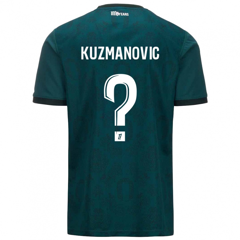 Kandiny Kinderen Dejan Kuzmanovic #0 Donkergroen Uitshirt Uittenue 2024/25 T-Shirt