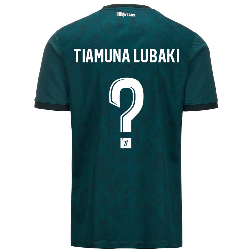 Kandiny Kinderen Loïc Tiamuna Lubaki #0 Donkergroen Uitshirt Uittenue 2024/25 T-Shirt België