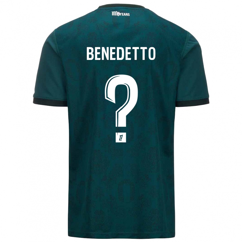 Kandiny Kinderen Antéo Benedetto #0 Donkergroen Uitshirt Uittenue 2024/25 T-Shirt België