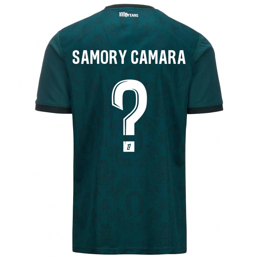 Kandiny Kinder Verges Samory Camara #0 Dunkelgrün Auswärtstrikot Trikot 2024/25 T-Shirt Österreich