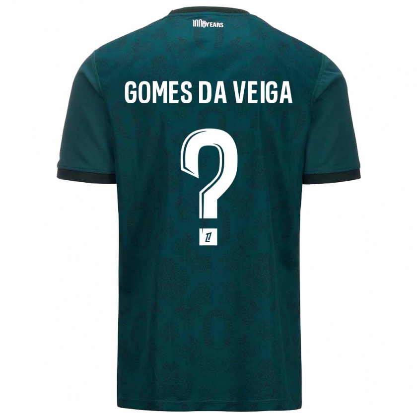 Kandiny Kinderen Melvin Gomes Da Veiga #0 Donkergroen Uitshirt Uittenue 2024/25 T-Shirt België