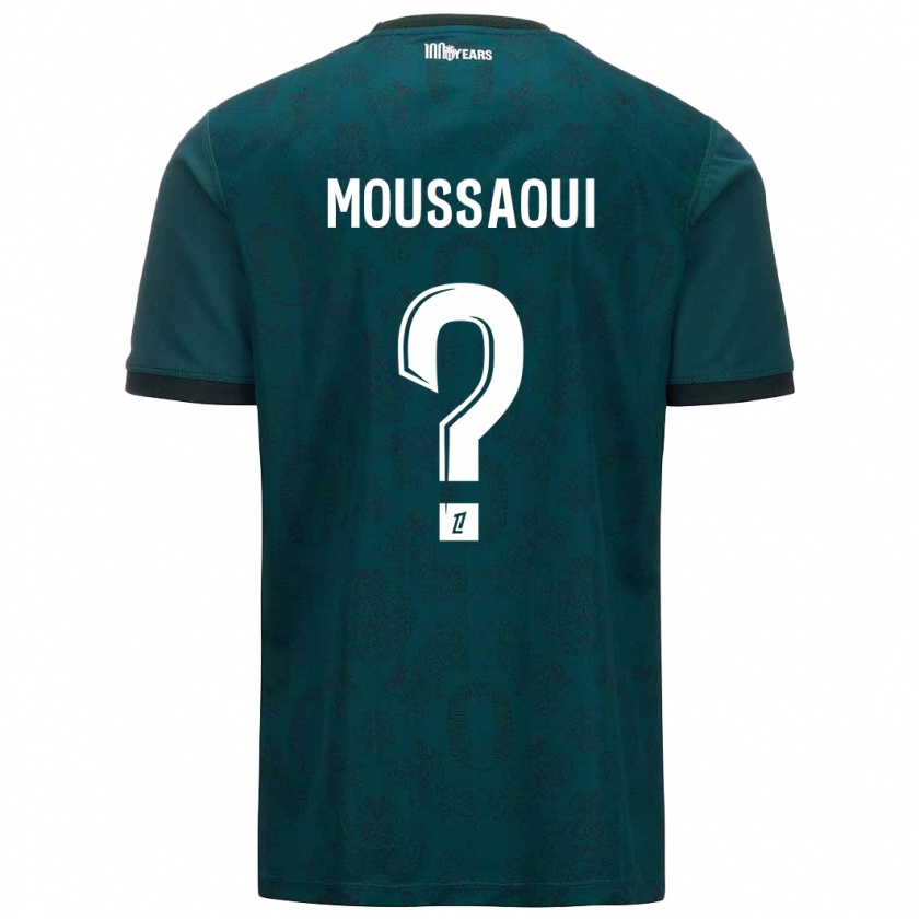 Kandiny Niño Camiseta Wassim Moussaoui #0 Verde Oscuro 2ª Equipación 2024/25 La Camisa