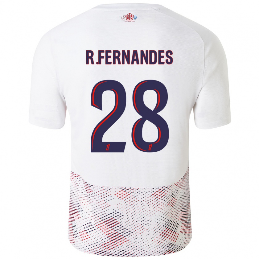 Kandiny Niño Camiseta Rafael Fernandes #28 Blanco Azul Real 2ª Equipación 2024/25 La Camisa