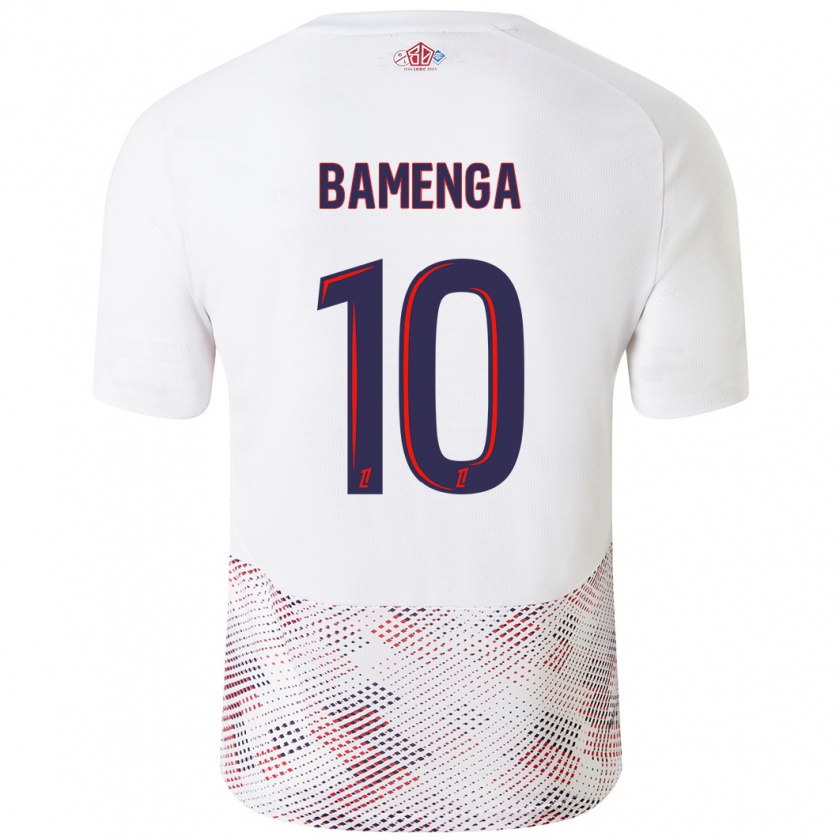 Kandiny Kinderen Naomie Bamenga #10 Wit Koningsblauw Uitshirt Uittenue 2024/25 T-Shirt België