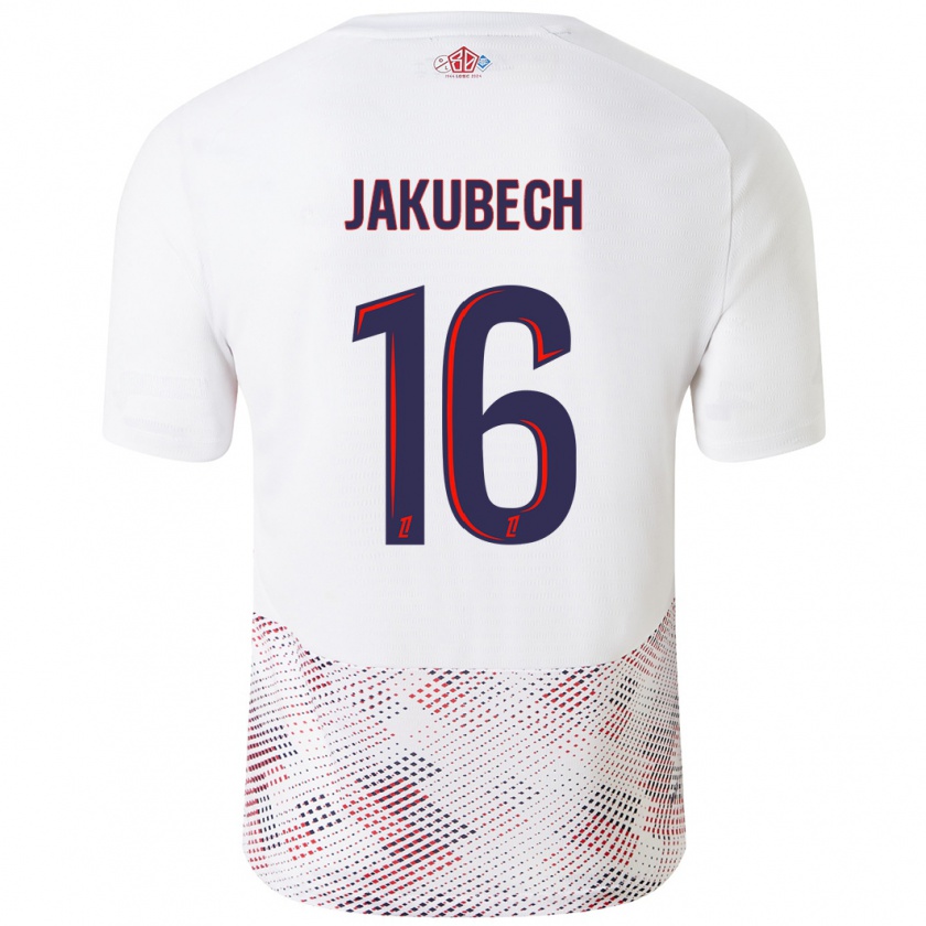 Kandiny Kinder Adam Jakubech #16 Weiß Königsblau Auswärtstrikot Trikot 2024/25 T-Shirt Österreich