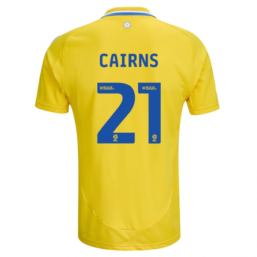 Kandiny Kinder Alex Cairns #21 Gelb Blau Auswärtstrikot Trikot 2024/25 T-Shirt Österreich