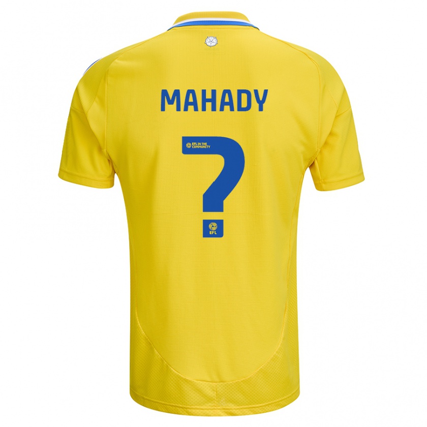 Kandiny Kinderen Rory Mahady #0 Geel Blauw Uitshirt Uittenue 2024/25 T-Shirt