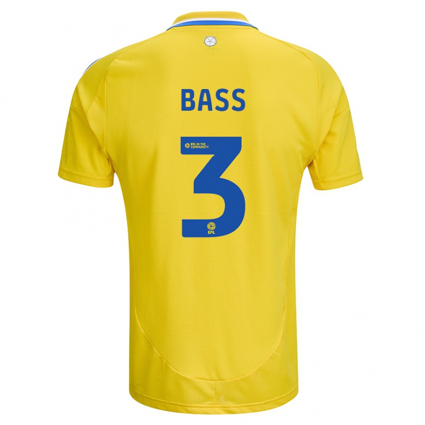 Kandiny Kinder Rebekah Bass #3 Gelb Blau Auswärtstrikot Trikot 2024/25 T-Shirt Österreich