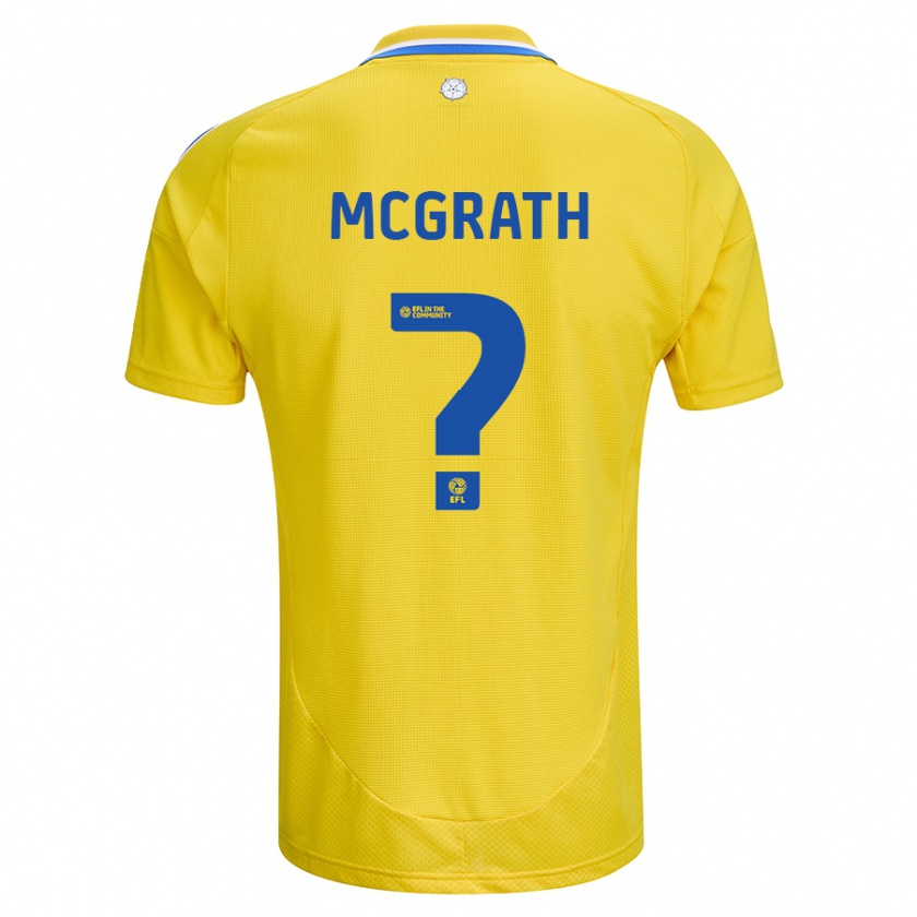 Kandiny Kinder Ronnie Mcgrath #0 Gelb Blau Auswärtstrikot Trikot 2024/25 T-Shirt Österreich