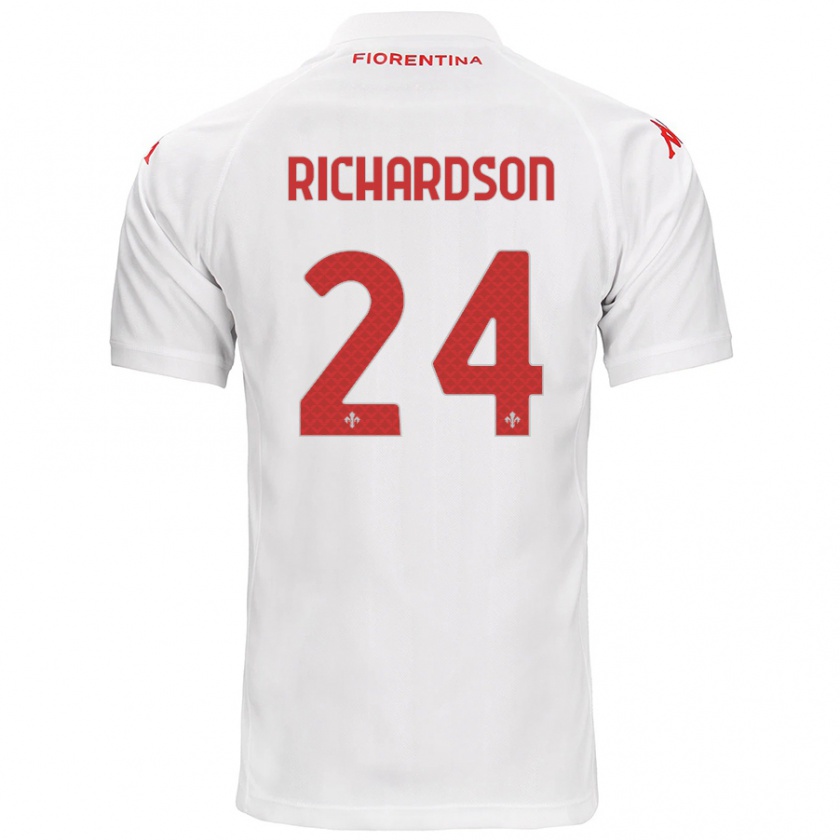 Kandiny Kinderen Amir Richardson #24 Wit Uitshirt Uittenue 2024/25 T-Shirt