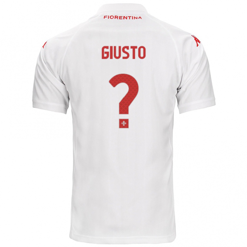 Kandiny Bambino Maglia Gabriele Giusto #0 Bianco Kit Gara Away 2024/25 Maglietta