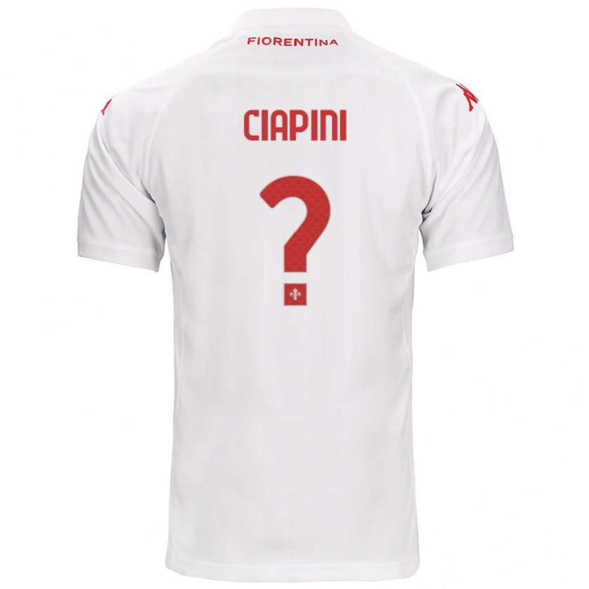 KandinyキッズAdriano Ciapini#0白アウェイシャツ2024/25ジャージーユニフォーム