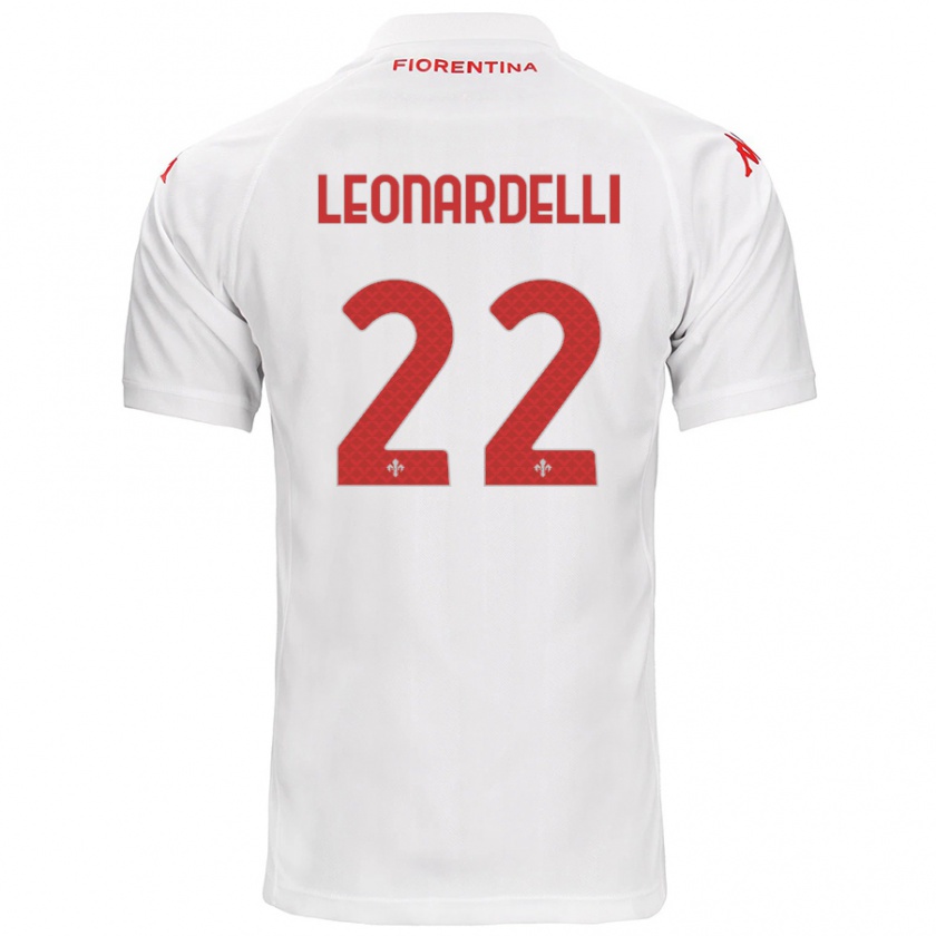 Kandiny Kinder Pietro Leonardelli #22 Weiß Auswärtstrikot Trikot 2024/25 T-Shirt Österreich