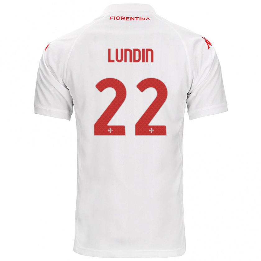 Kandiny Kinderen Karin Lundin #22 Wit Uitshirt Uittenue 2024/25 T-Shirt