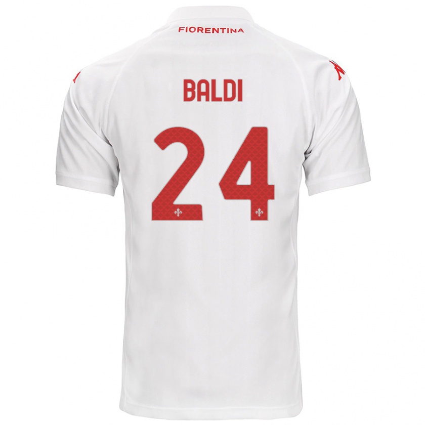 Kandiny Bambino Maglia Rachele Baldi #24 Bianco Kit Gara Away 2024/25 Maglietta