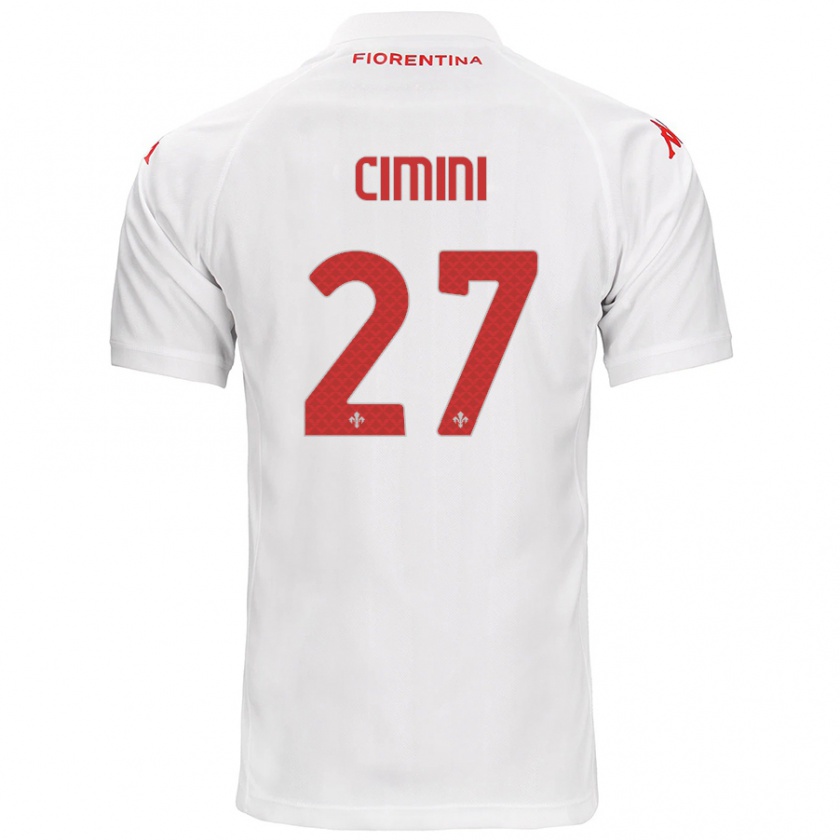 Kandiny Bambino Maglia Linda Tucceri Cimini #27 Bianco Kit Gara Away 2024/25 Maglietta