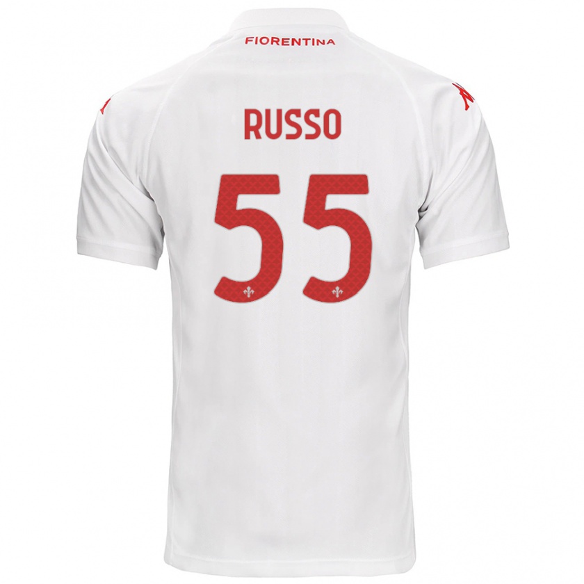 Kandiny Kinder Federica Russo #55 Weiß Auswärtstrikot Trikot 2024/25 T-Shirt Österreich