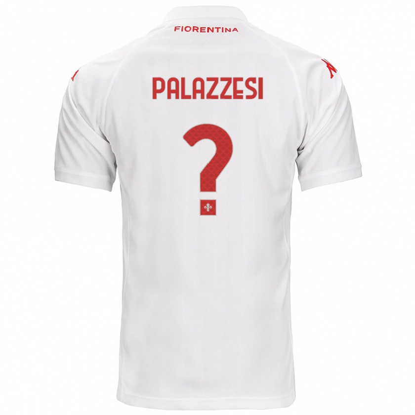 Kandiny Bambino Maglia Yuri Palazzesi #0 Bianco Kit Gara Away 2024/25 Maglietta