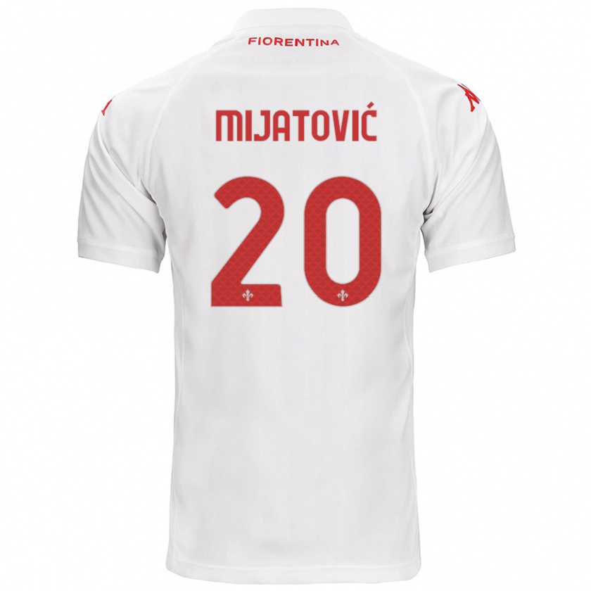 Kandiny Kinder Milica Mijatović #20 Weiß Auswärtstrikot Trikot 2024/25 T-Shirt Österreich