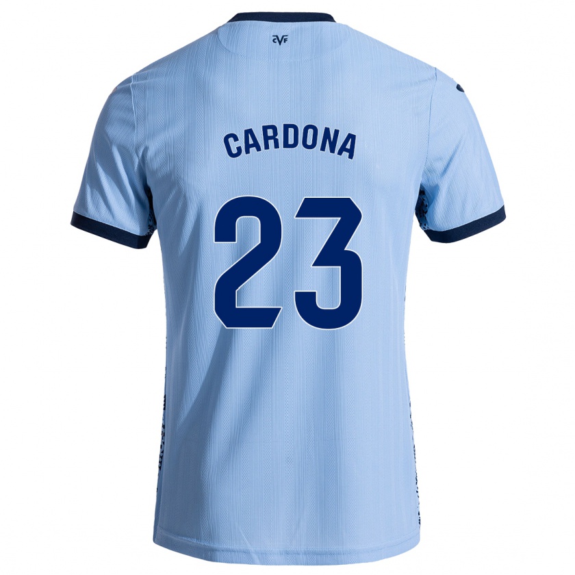 Kandiny Niño Camiseta Sergi Cardona #23 Azul Cielo 2ª Equipación 2024/25 La Camisa