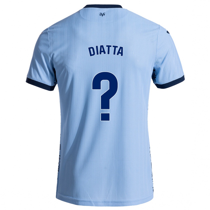 Kandiny Niño Camiseta Alassane Diatta #0 Azul Cielo 2ª Equipación 2024/25 La Camisa