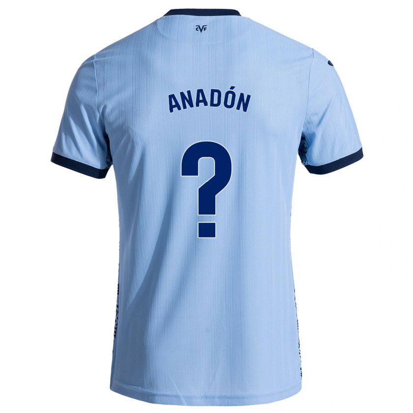 Kandiny Bambino Maglia Guillermo Anadón #0 Azzurro Cielo Kit Gara Away 2024/25 Maglietta