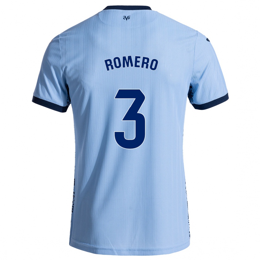 Kandiny Bambino Maglia Cristo Romero #3 Azzurro Cielo Kit Gara Away 2024/25 Maglietta