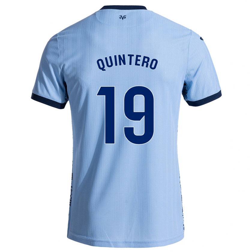 Kandiny Niño Camiseta Luis Quintero #19 Azul Cielo 2ª Equipación 2024/25 La Camisa