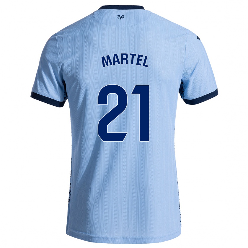 Kandiny Bambino Maglia Kevin Martel #21 Azzurro Cielo Kit Gara Away 2024/25 Maglietta