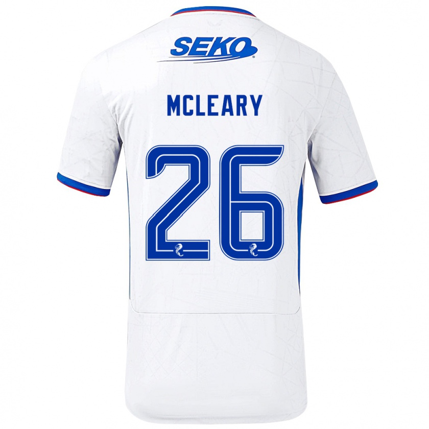 Kandiny Bambino Maglia Jodi Mcleary #26 Bianco Blu Kit Gara Away 2024/25 Maglietta