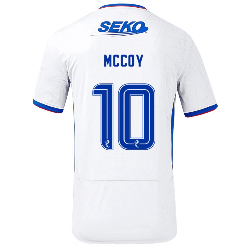 Kandiny Bambino Maglia Kayla Mccoy #10 Bianco Blu Kit Gara Away 2024/25 Maglietta