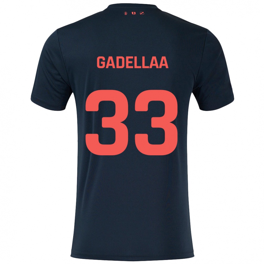 Kandiny Criança Camisola Kevin Gadellaa #33 Vermelho Preto Alternativa 2024/25 Camisa Brasil