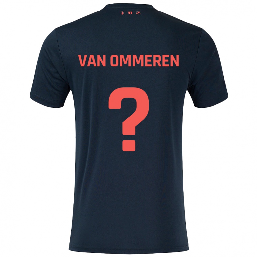 Kandiny Kinderen Jaygo Van Ommeren #0 Zwart Rood Uitshirt Uittenue 2024/25 T-Shirt