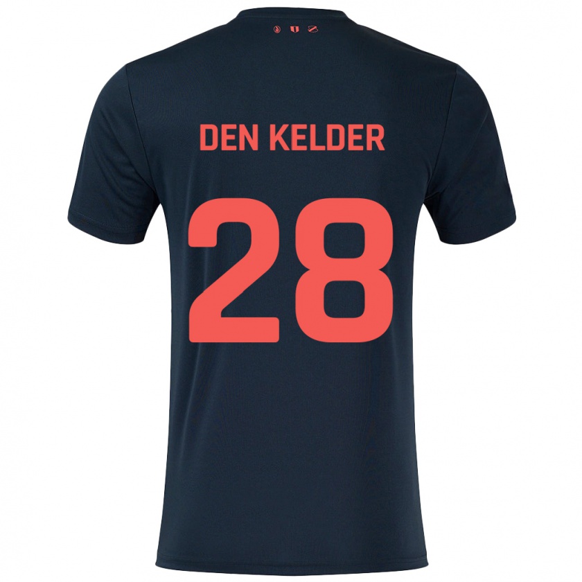 Kandiny Niño Camiseta Gera Op Den Kelder #28 Negro Rojo 2ª Equipación 2024/25 La Camisa México