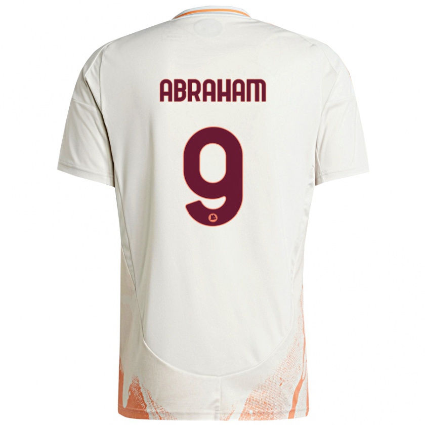 Kandiny Kinderen Tammy Abraham #9 Crème Wit Oranje Uitshirt Uittenue 2024/25 T-Shirt