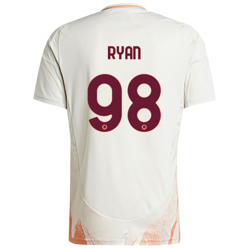 Kandiny Bambino Maglia Mathew Ryan #98 Crema Bianco Arancione Kit Gara Away 2024/25 Maglietta