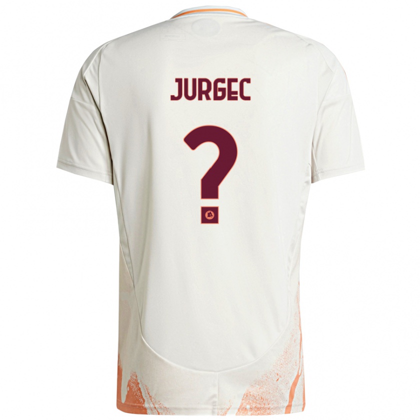 Kandiny Kinderen Jan Jurgec #0 Crème Wit Oranje Uitshirt Uittenue 2024/25 T-Shirt