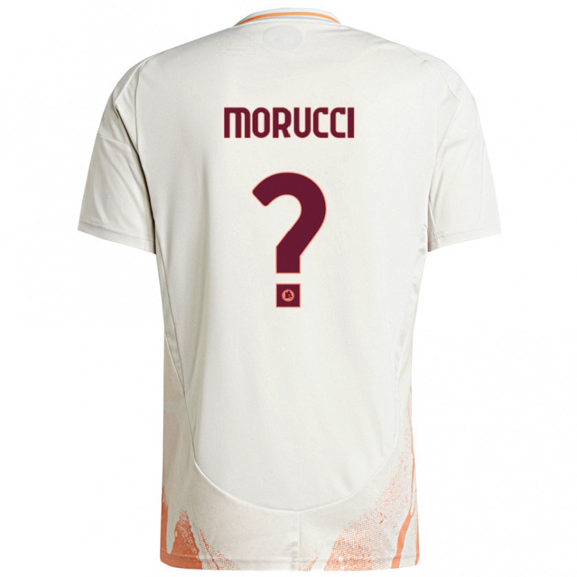 Kandiny Kinderen Edoardo Morucci #0 Crème Wit Oranje Uitshirt Uittenue 2024/25 T-Shirt