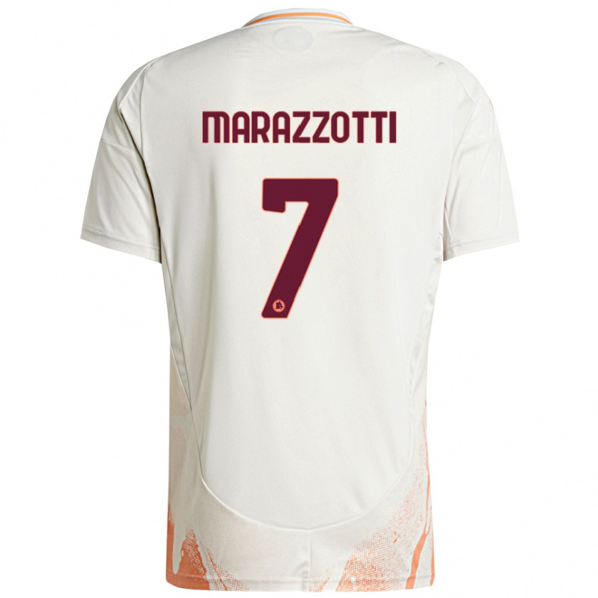 Kandiny Kinderen Fabrizio Marazzotti #7 Crème Wit Oranje Uitshirt Uittenue 2024/25 T-Shirt