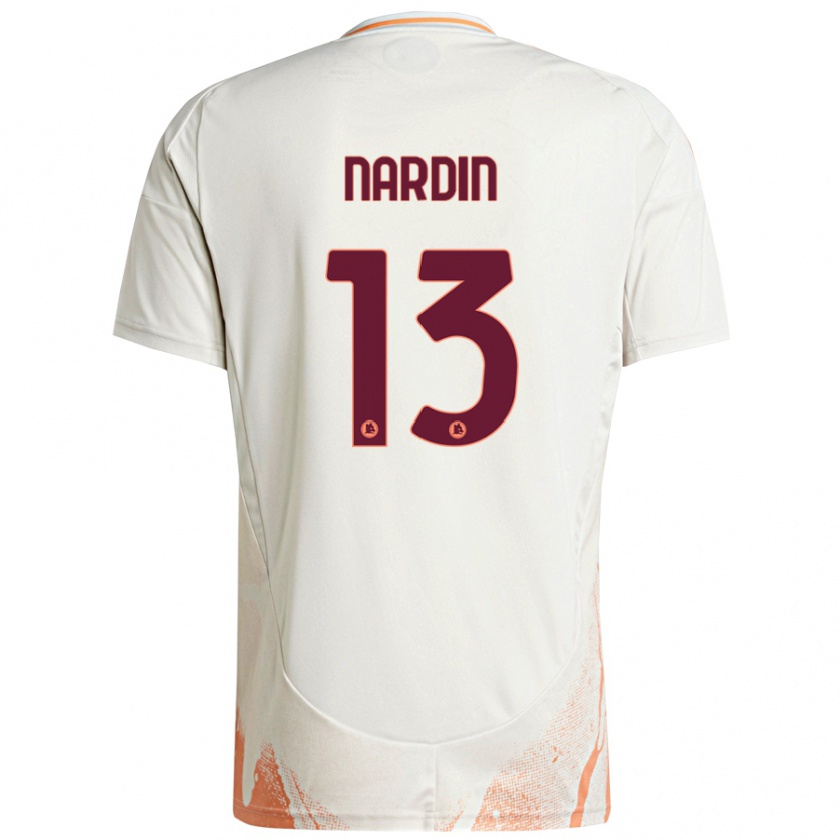 Kandiny Kinderen Federico Nardin #13 Crème Wit Oranje Uitshirt Uittenue 2024/25 T-Shirt