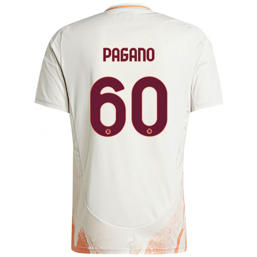 Kandiny Kinderen Riccardo Pagano #60 Crème Wit Oranje Uitshirt Uittenue 2024/25 T-Shirt België