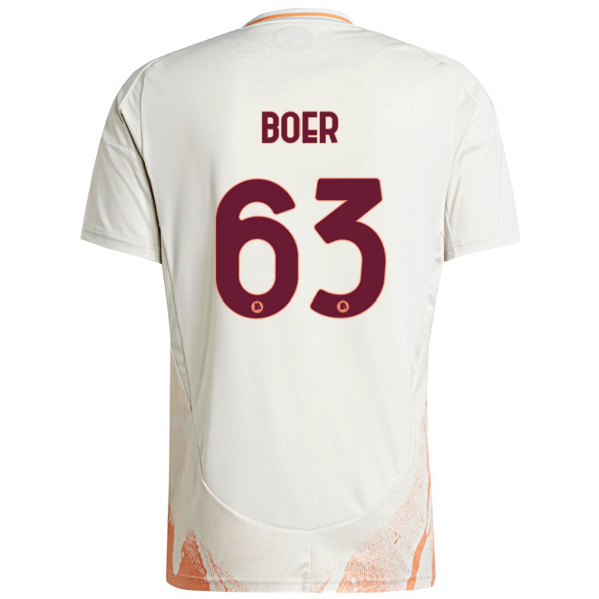 Kandiny Kinderen Pietro Boer #63 Crème Wit Oranje Uitshirt Uittenue 2024/25 T-Shirt