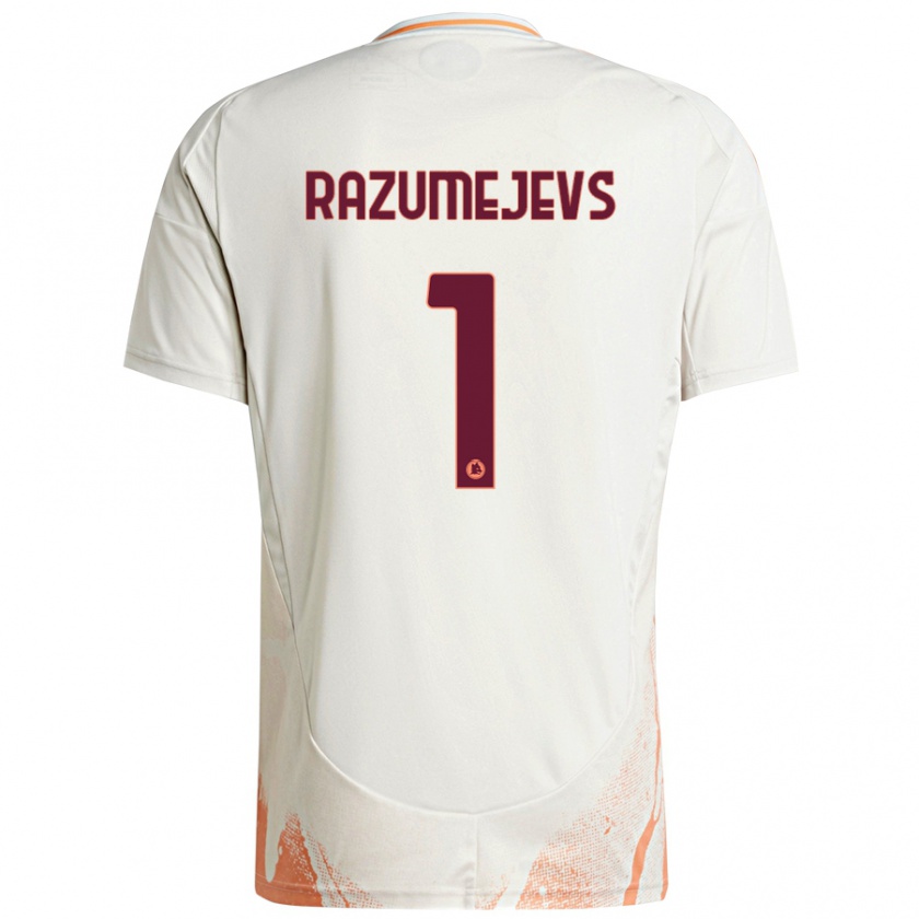 Kandiny Kinder Vladislavs Razumejevs #1 Cremeweiß Orange Auswärtstrikot Trikot 2024/25 T-Shirt Österreich