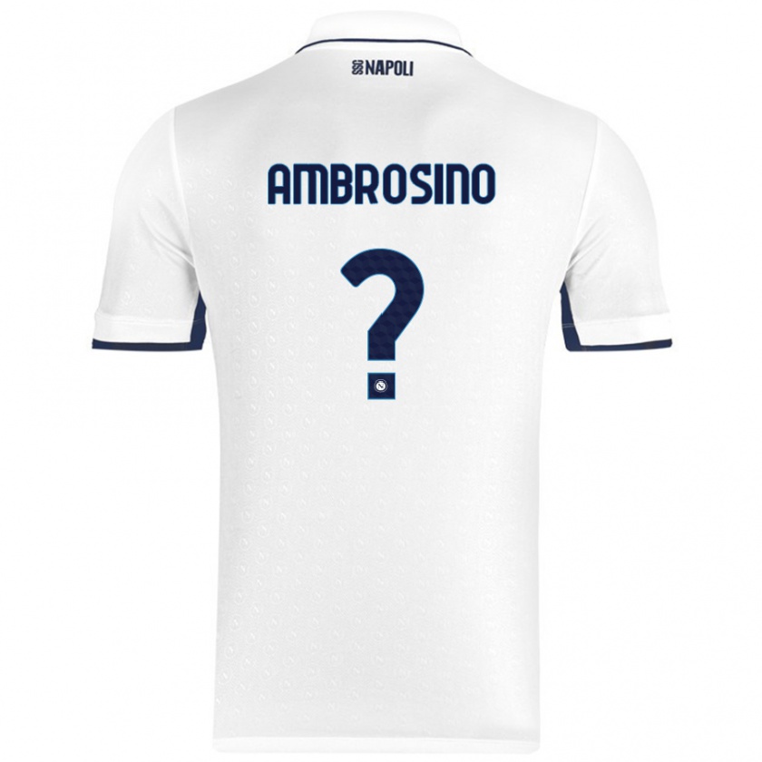 Kandiny Criança Camisola Ambrosino #0 Azul Real Branco Alternativa 2024/25 Camisa Brasil