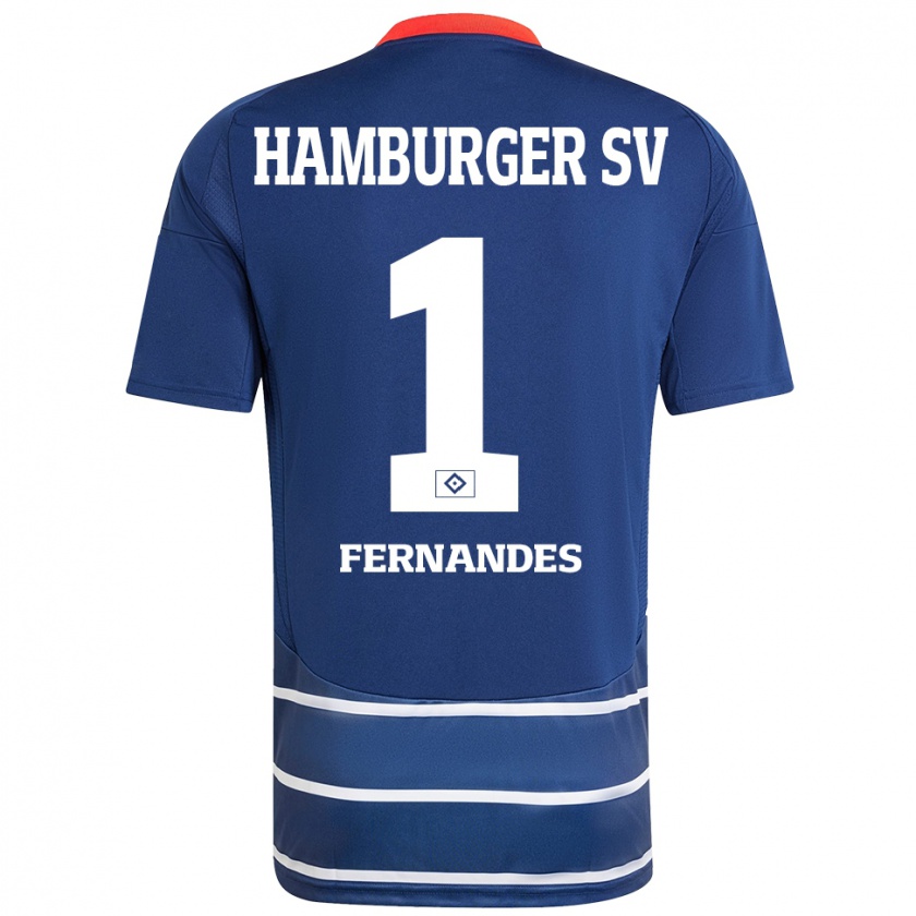 Kandiny Bambino Maglia Daniel Heuer Fernandes #1 Blu Scuro Kit Gara Away 2024/25 Maglietta