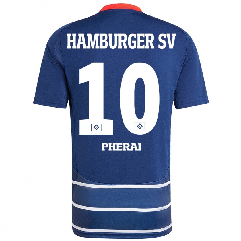 Kandiny Kinderen Immanuel Pherai #10 Donkerblauw Uitshirt Uittenue 2024/25 T-Shirt