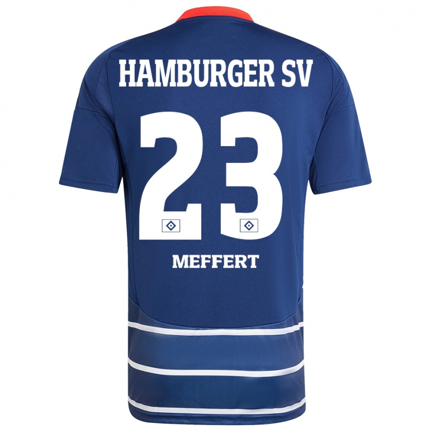 Kandiny Bambino Maglia Jonas Meffert #23 Blu Scuro Kit Gara Away 2024/25 Maglietta