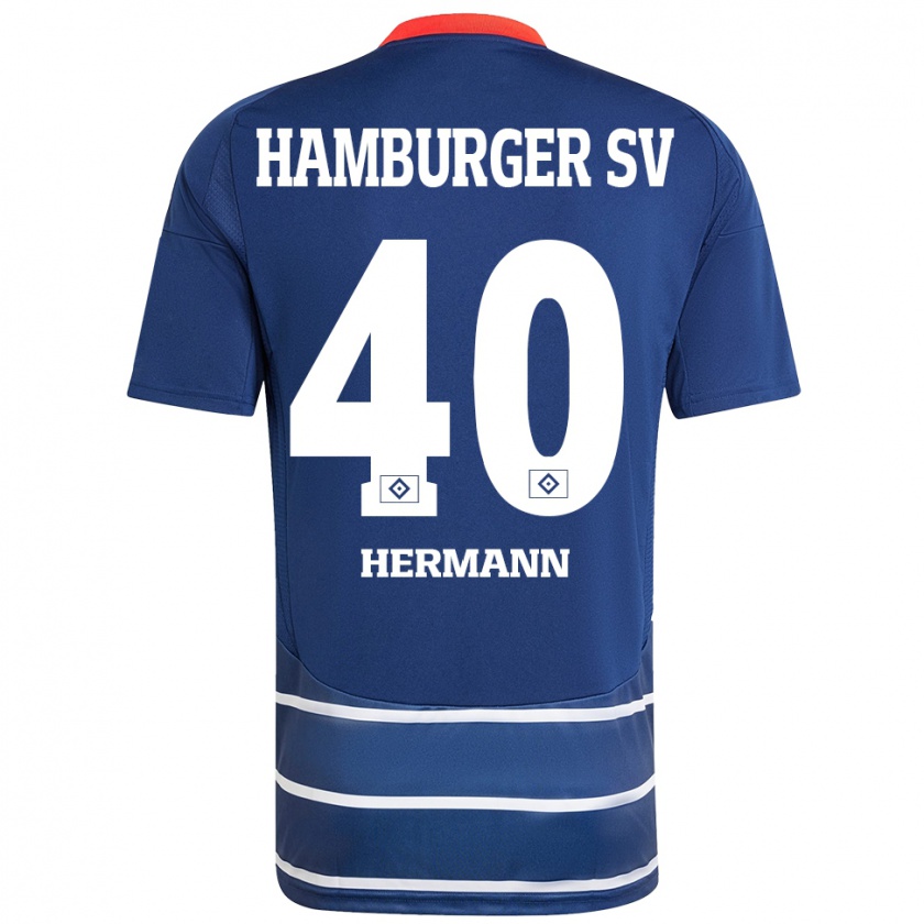 Kandiny Kinderen Hannes Hermann #40 Donkerblauw Uitshirt Uittenue 2024/25 T-Shirt